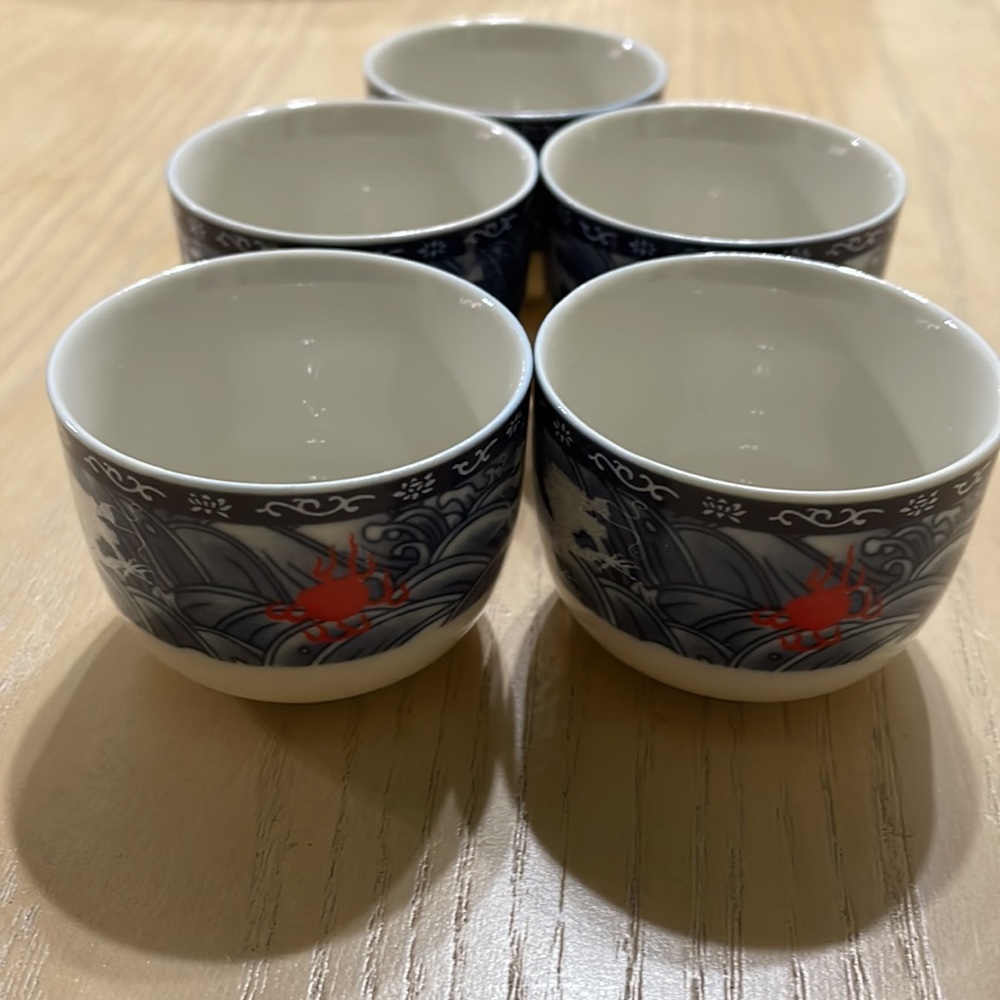 set of 5 sake cups